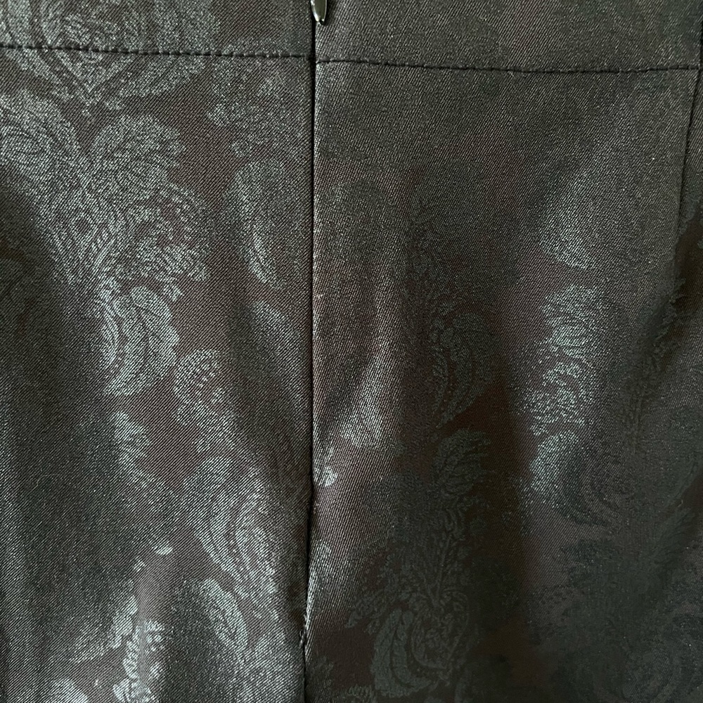 Anthropologie Black Tone on Tone Floral Brocade Pants - Picture 3 of 6
